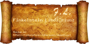 Finkelstein Libériusz névjegykártya